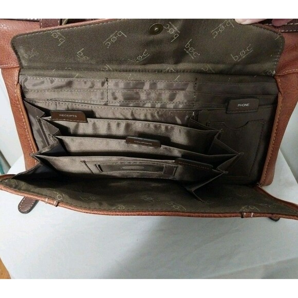 BOC Born Concept Handbag Purse Large Attached Wallet Brown Faux Leather EUC - Picture 3 of 9